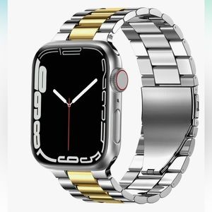 Fitlink Stainless Steel Apple Watch Band - Silver / Gold - 38/40/41mm